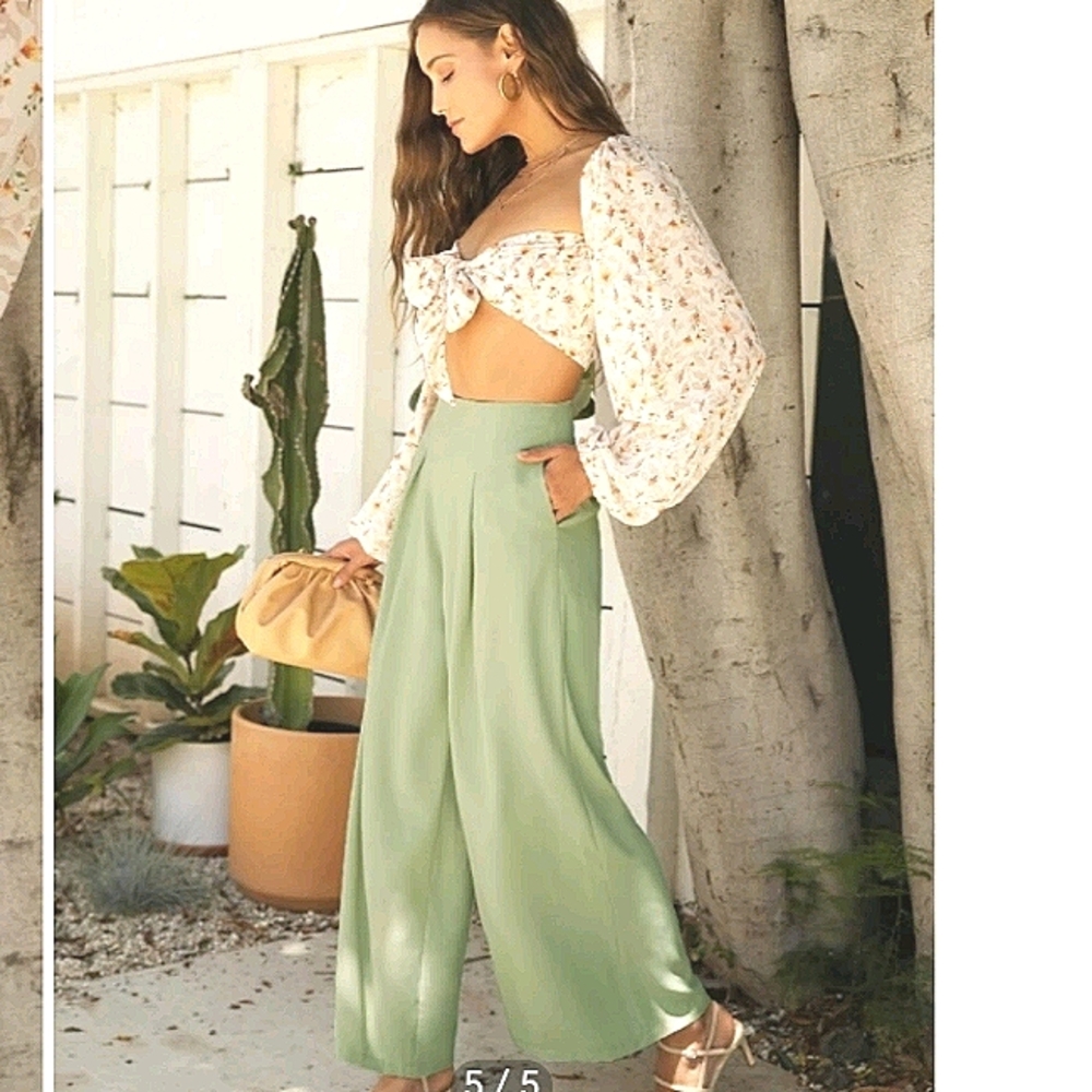 SHEIN Fold Pleated Wide Leg pants size XS/2